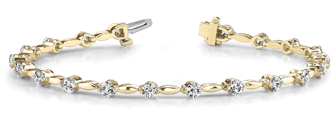 18K Yellow Gold 4 CT Diamond Fashion Bracelet