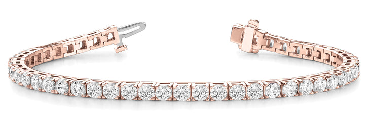 14K Rose Gold Diamond In-Line Bracelet
