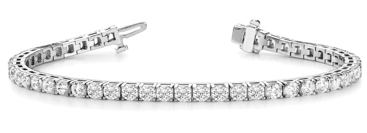 14K White Gold Diamond In-Line Bracelet