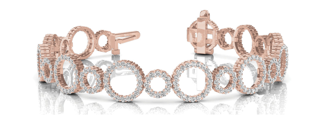 14K Rose Gold 6 CT Diamond Fashion Bracelet