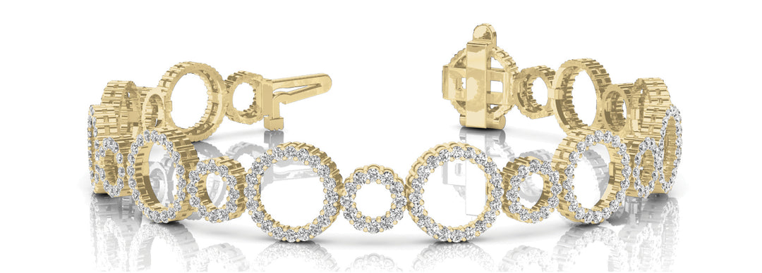 18K Yellow Gold Multi-Diamond Fashion Bracelet
