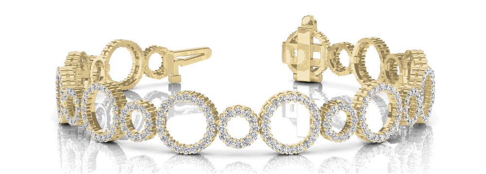 14K Yellow Gold 6ctw Round Diamond Fashion Bracelet