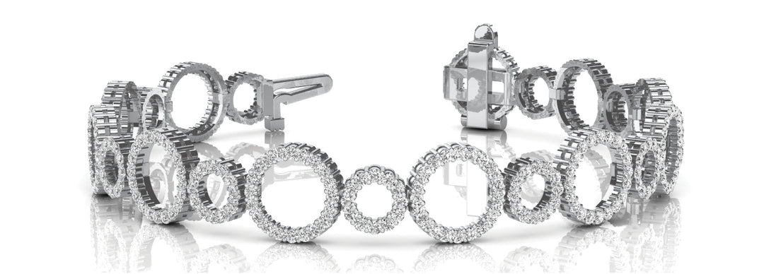 Platinum 6ctw Round Diamond Fashion Bracelet