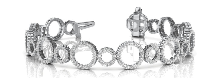 Platinum 6ctw Round Diamond Fashion Bracelet