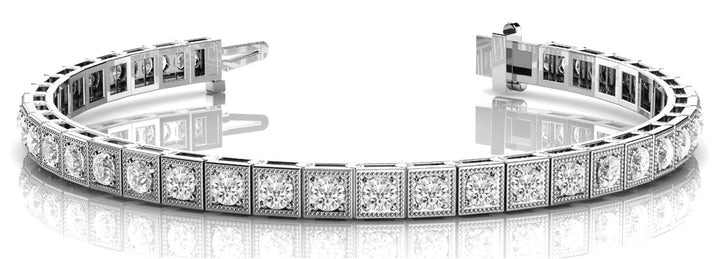 Platinum 2.5 CT Vintage Diamond Tennis Bracelet