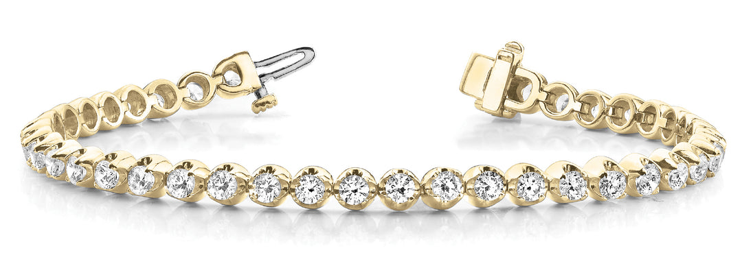14K Yellow Gold 4ct Diamond Fashion Bracelet