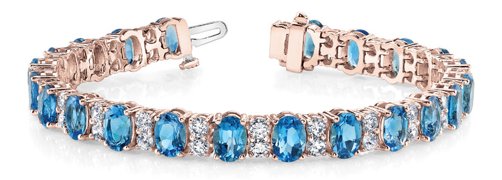 Rose Gold Multi-Diamond Statement Bracelet