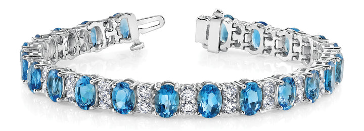 18K White Gold Diamond Multi-Stone Bracelet