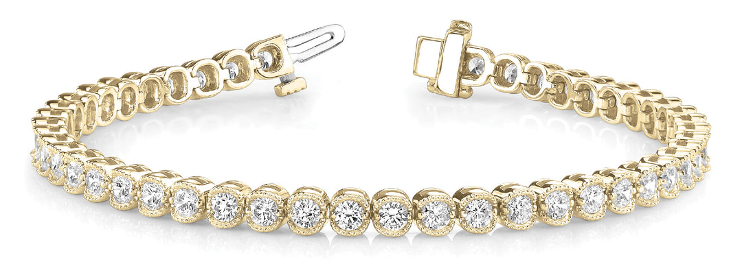14K Yellow Gold 4ct Diamond Fashion Bracelet