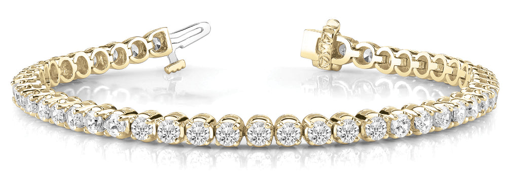 14K Yellow Gold Diamond Tennis Bracelet