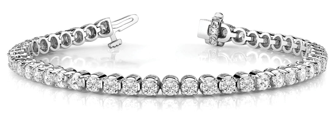 63-Stone Round Diamond Tennis Bracelet
