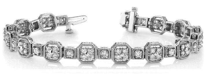 Platinum Vintage 2 CT Diamond Tennis Bracelet