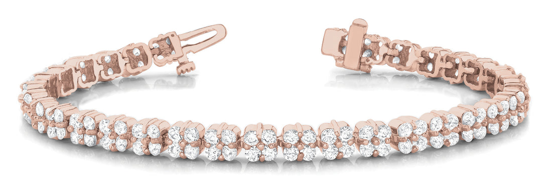14K Rose Gold Diamond Fashion Bracelet