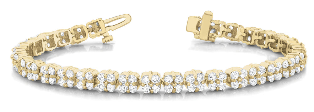 14K Yellow Gold 4.5 CT Diamond Tennis Bracelet