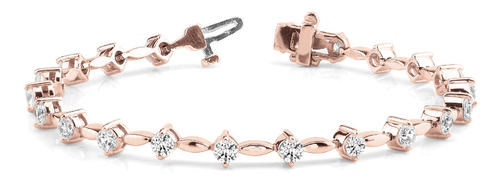 18K Rose Gold 4ct Diamond Fashion Bracelet