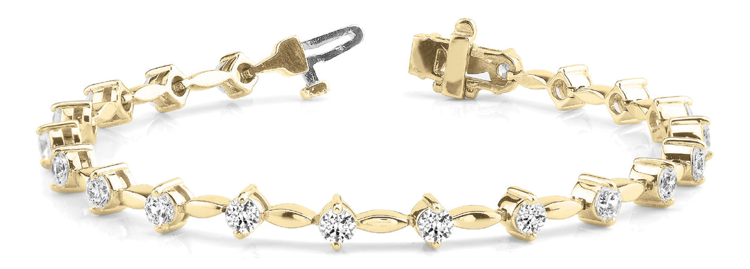 14K Yellow Gold 4 CT Diamond Fashion Bracelet