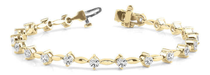 18K Yellow Gold 4 CT Diamond Fashion Bracelet