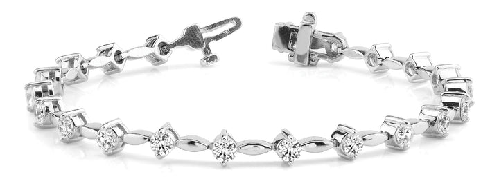 14K White Gold 4 CT Diamond Fashion Bracelet