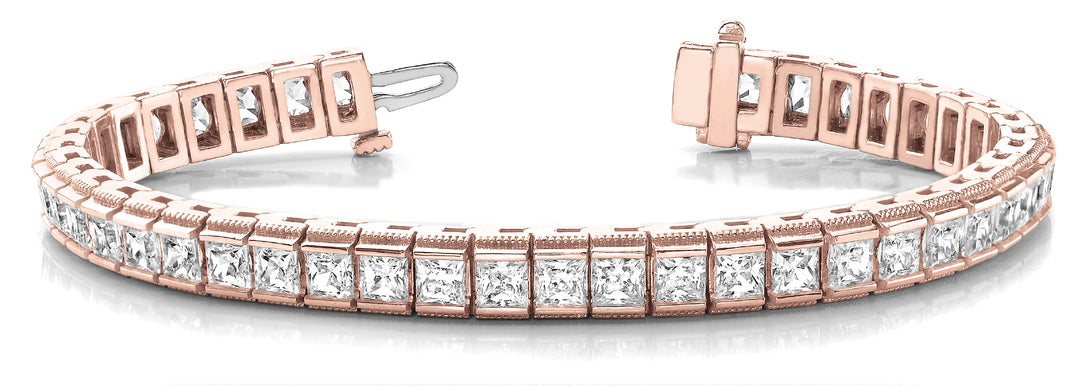 14K Rose Gold Diamond Fashion Bracelet