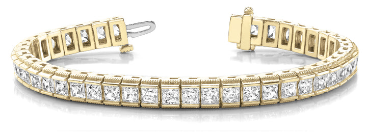18K Yellow Gold 3.5 CT Diamond Line Bracelet