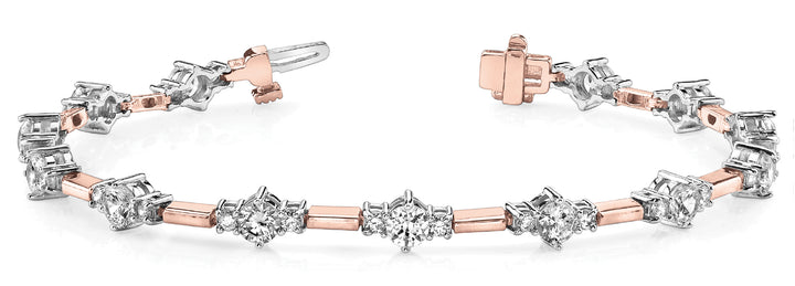 14K Rose Gold 4ct Diamond Fashion Bracelet