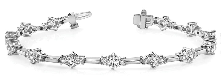 Platinum 1.5 CT Diamond Fashion Tennis Bracelet