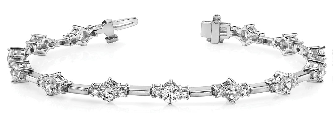 18K White Gold Diamond Tennis Bracelet 1.5 CTW