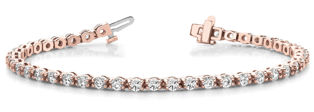 18K Rose Gold Diamond Tennis Bracelet