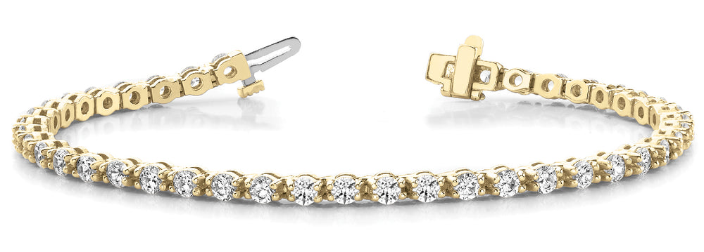 14K Yellow Gold 6.12ctw Diamond Line Bracelet