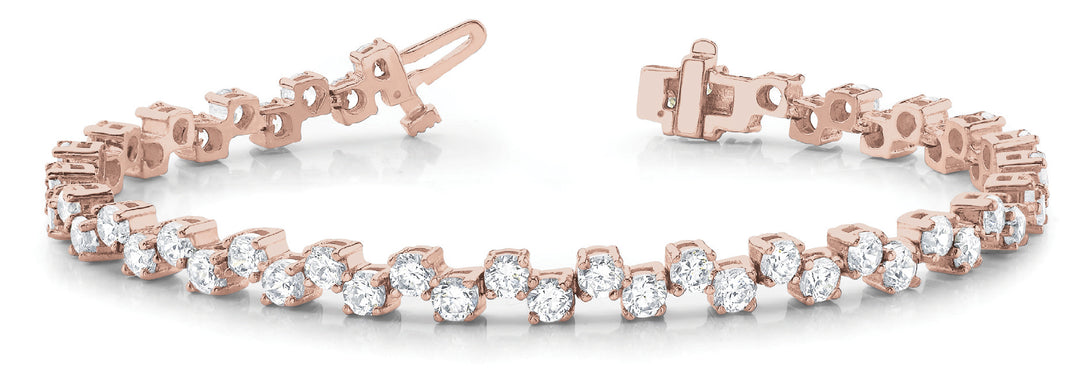 14K Rose Gold 3.12ctw Diamond Fashion Bracelet