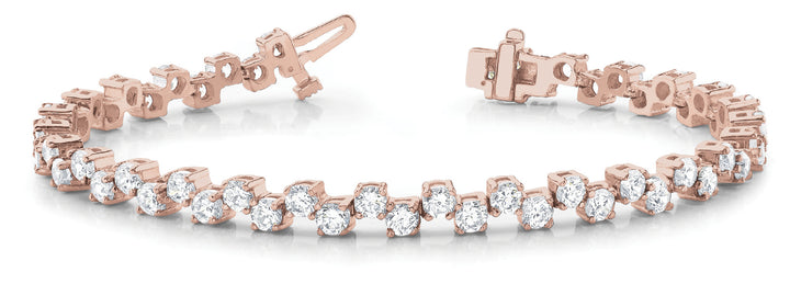 14K Rose Gold Diamond Fashion Bracelet