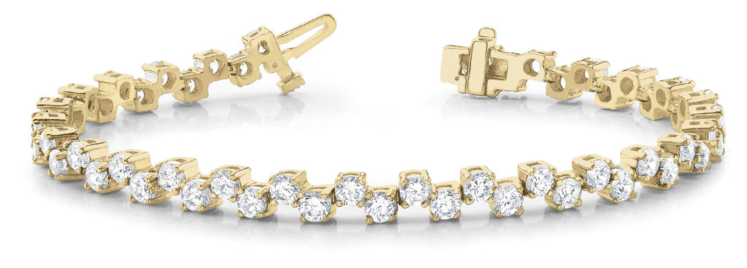 14K Yellow Gold Diamond Fashion Bracelet