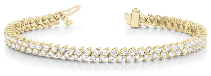 14K Yellow Gold 5.22ctw Diamond Line Bracelet
