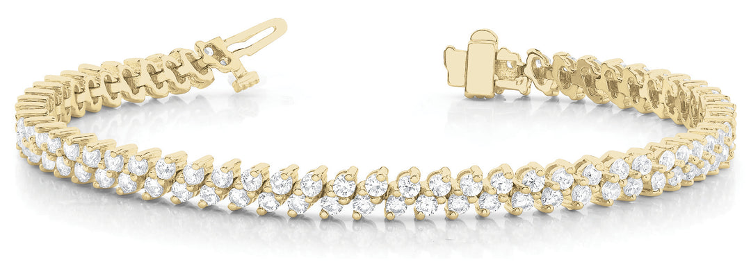 14K Yellow Gold 5.22ctw Diamond Line Bracelet