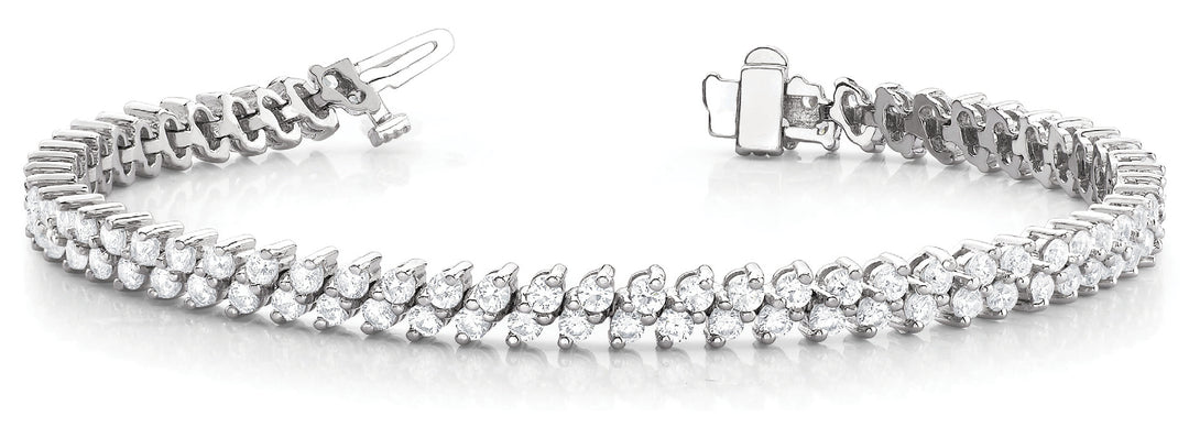 Multi Row Diamond Line Bracelet
