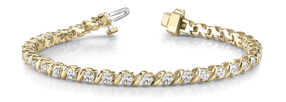 14K Yellow Gold 2.6 CT Diamond Fashion Bracelet