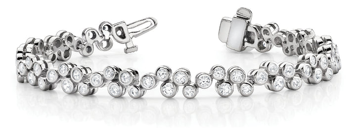Platinum 3ctw Round Diamond Fashion Bracelet