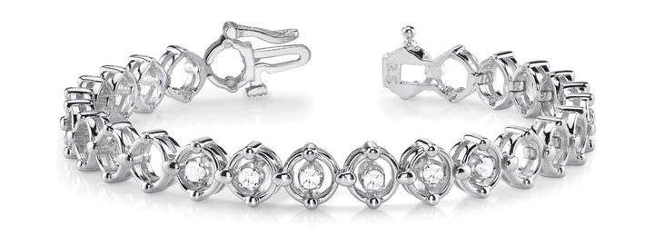 Platinum White Diamond Fashion Bracelet