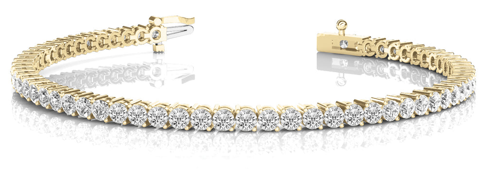 14K Yellow Gold Diamond Line Bracelet