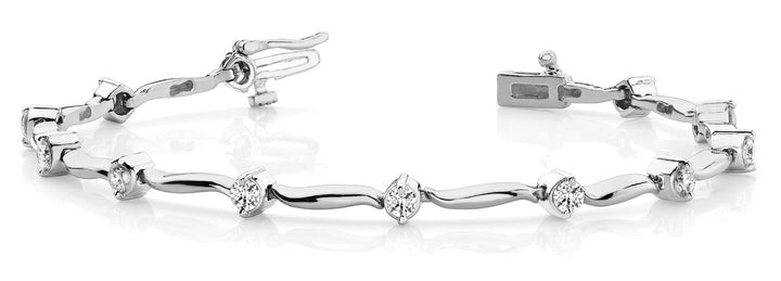 18K White Gold 1.5 CT Diamond Fashion Bracelet
