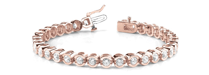 18K Rose Gold Diamond In-Line Bracelet