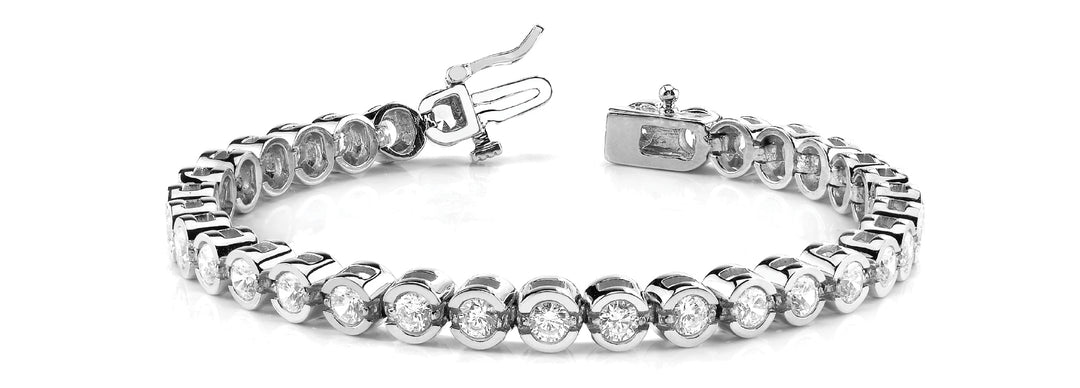 White Gold Diamond Line Fashion Bracelet