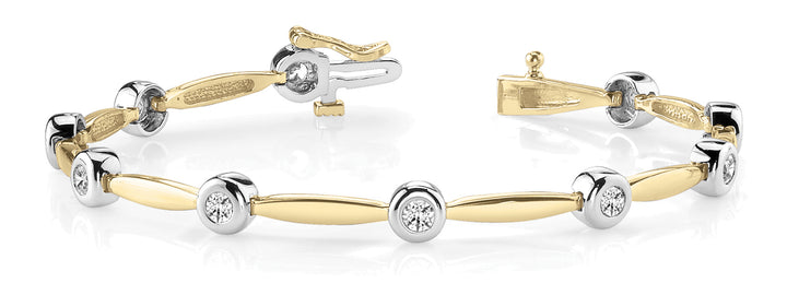 14K Yellow Gold 0.55ctw Round Diamond Fashion Bracelet