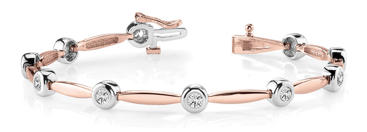 14K Rose Gold 1 ct Diamond Fashion Bracelet