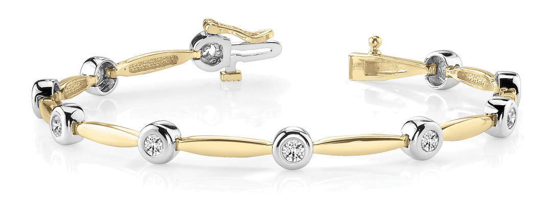14K Yellow Gold 1 ct Diamond Fashion Bracelet
