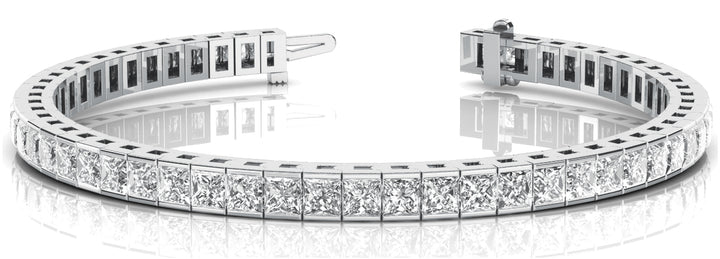 18K White Gold Square Diamond Fashion Bracelet
