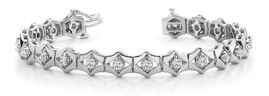 Multi-Diamond Fashion Bracelet