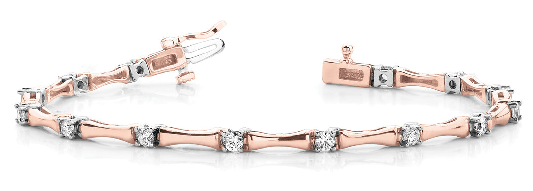 18K Rose Gold 1.5 CT Diamond Bracelet