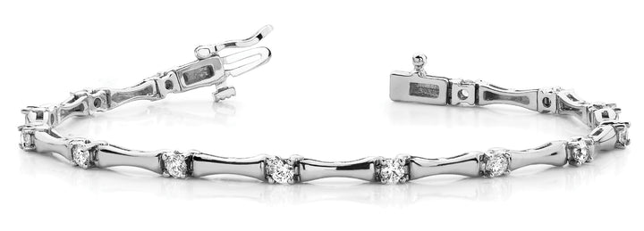 Platinum 1ctw Round Diamond Fashion Bracelet
