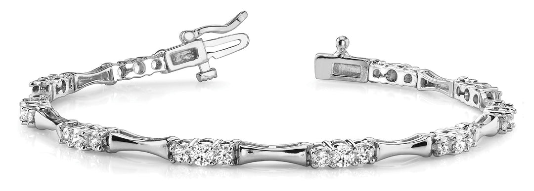 Platinum Diamond Accent Fashion Tennis Bracelet